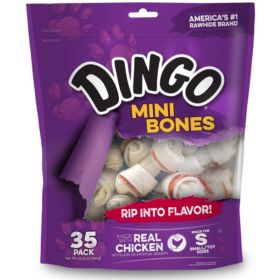 Dingo Meat in the Middle Rwhd Chew Bones - Mini 2.5" 35 Pack