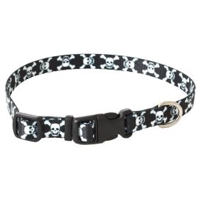 Pet Attire Styles Skulls Adjustable Dog Collar - 8"-12" L x 3/8" W