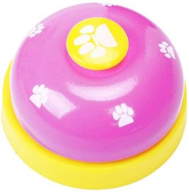 Pet Training Bell Clicker with Non Skid Base, Potty Training Clock (Color: Pink)