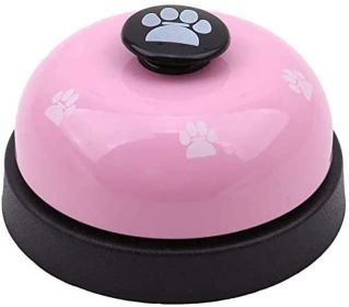 Pet Training Bell Clicker with Non Skid Base, Potty Training Clock (Color: light pink)