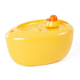 Ai Wo Pet Water dispenser Intelligent filtration Large capacity Automatic water feeder (Specifications: Little Yellow Duck Water dispenser - Yellow)