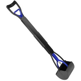 31.5in Pet Pooper Scooper Foldable Waste Pick Up Rake (Color: Blue)